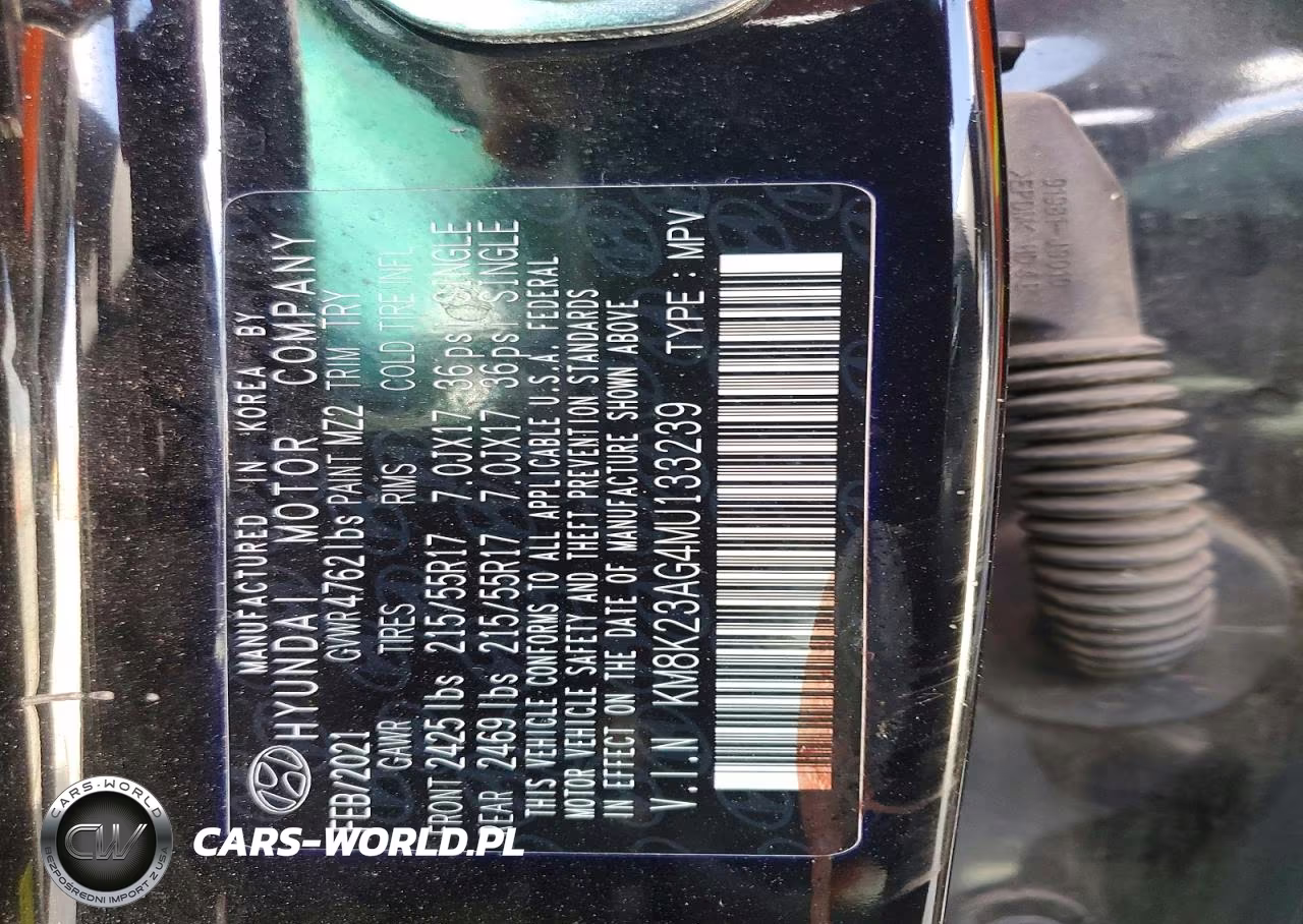 2021 Hyundai Kona Sel VIN:KM8K23AG4MU133239 - 12