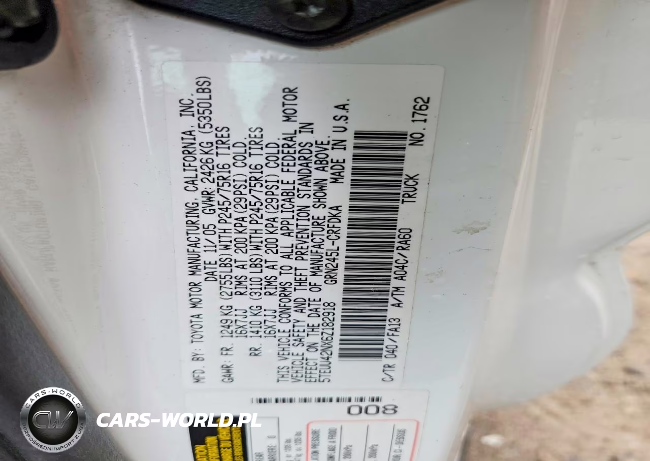 2006 Toyota Tacoma Access Cab VIN:5TEUU42NX6Z182918 - 12