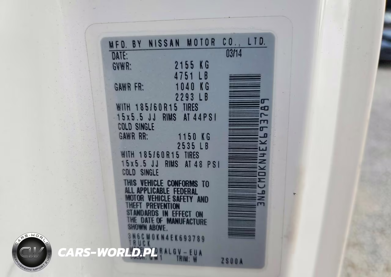 2014 Nissan Nv200 Sv VIN:3N6CM0KN4EK693789 - 13