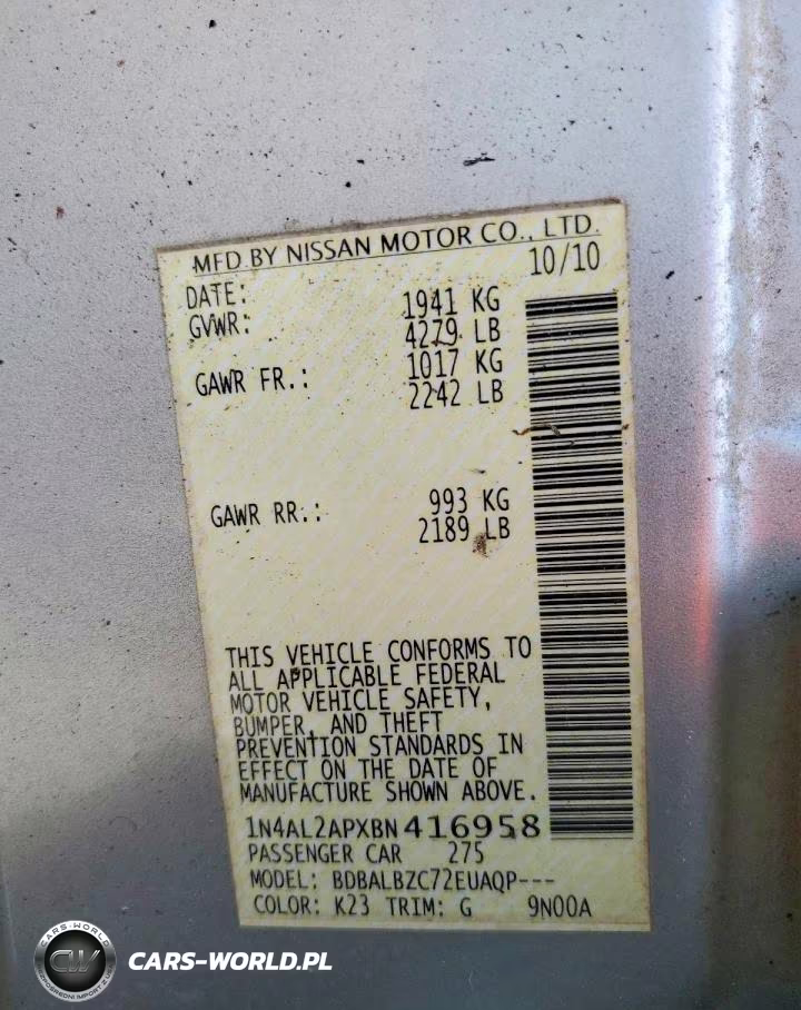 2011 Nissan Altima Base-S VIN:1N4AL2APXBN416958 - 13