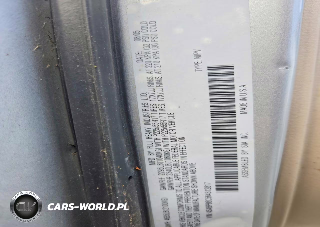 2006 Subaru Outback Outback 3.0R Ll Bean VIN:4S4BP86C564312817 - 12