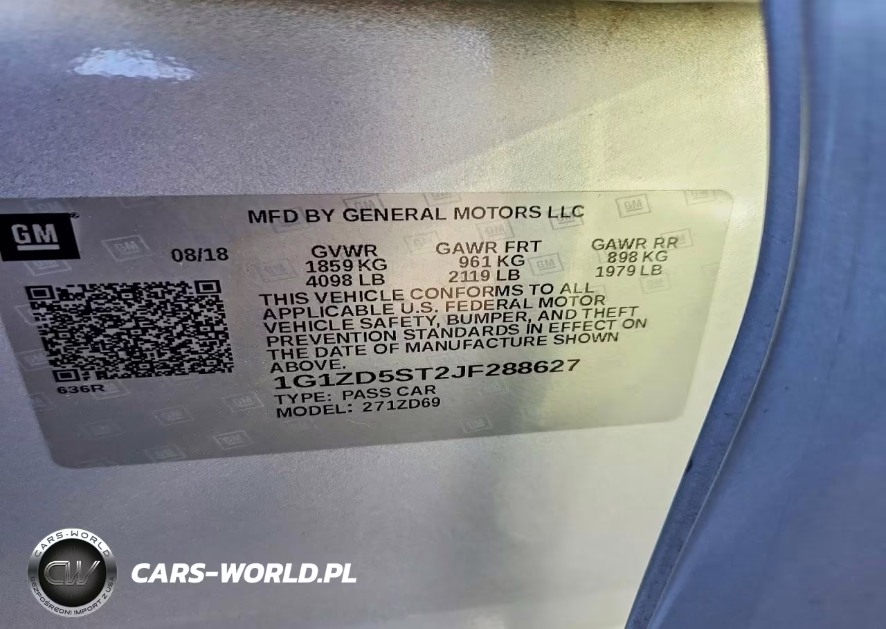 2018 Chevrolet Malibu Lt VIN:1G1ZD5ST2JF288627 - 12
