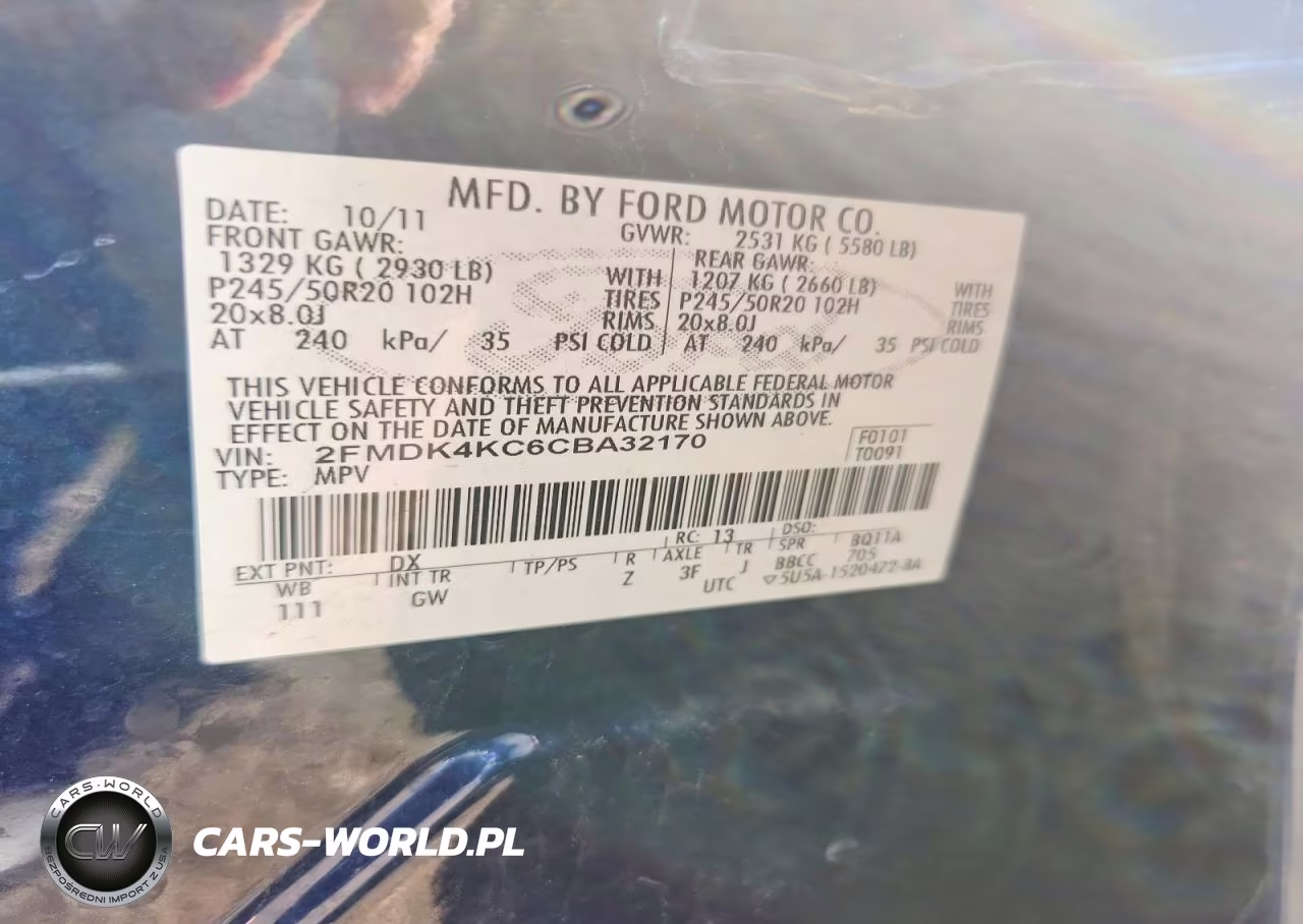 2012 Ford Edge Limited VIN:2FMDK4KC6CBA32170 - 13