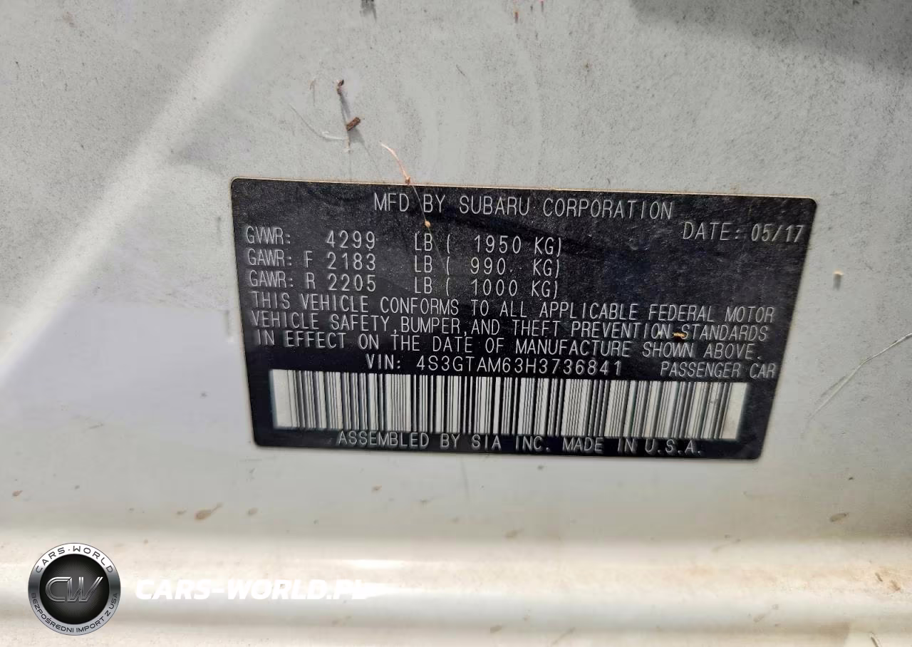 2017 Subaru Impreza Sport VIN:4S3GTAM63H3736841 - 13