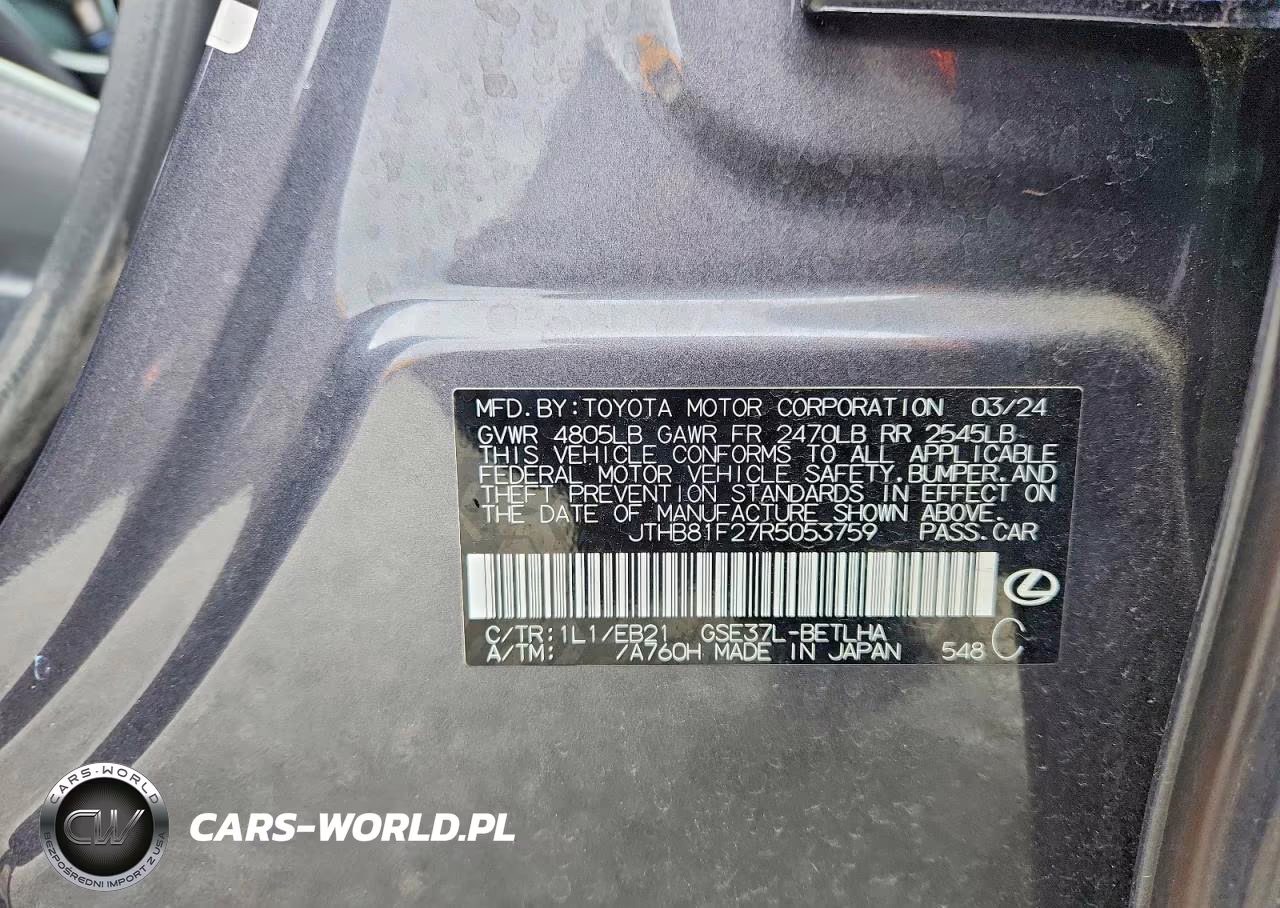 2024 Lexus Is 300 F Sport Design VIN:JTHB81F27R5053759 - 13
