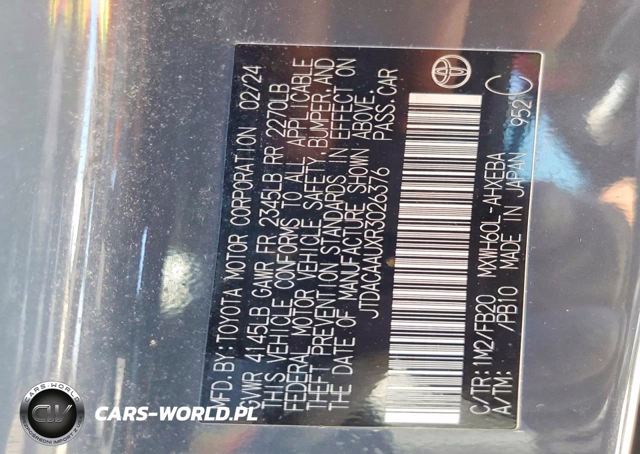 2024 Toyota Prius Le VIN:JTDACAAUXR3026376 - 12