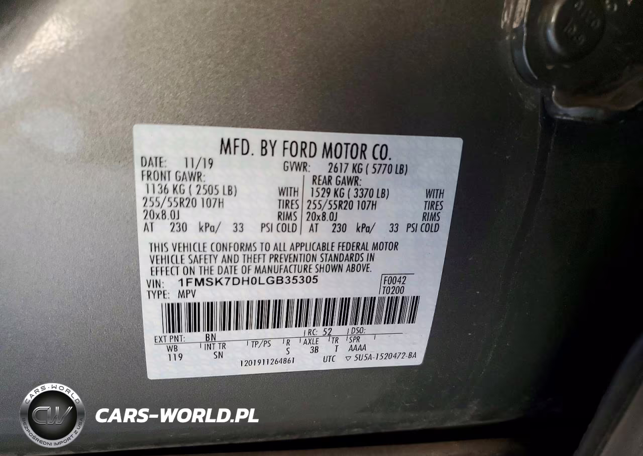 2020 Ford Explorer Xlt VIN:1FMSK7DH0LGB35305 - 14