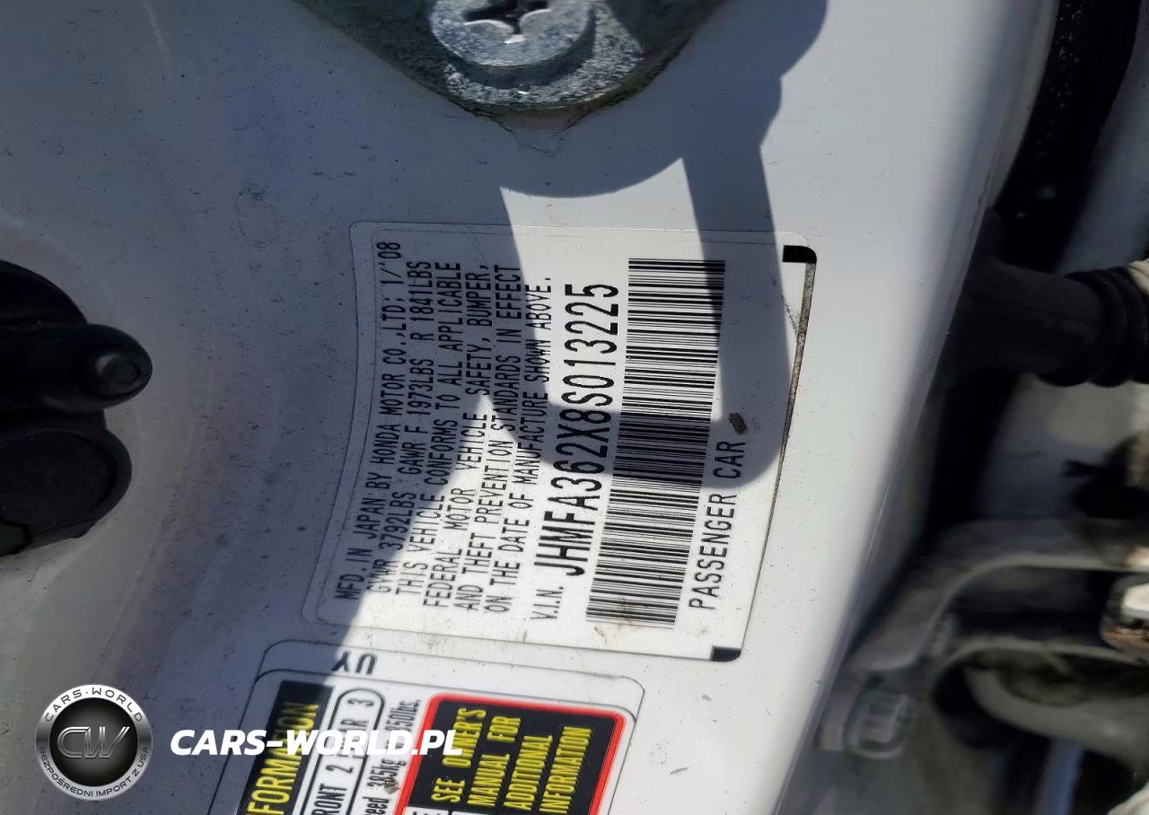 2008 Honda Civic Hybrid VIN:JHMFA362X8S013225 - 12