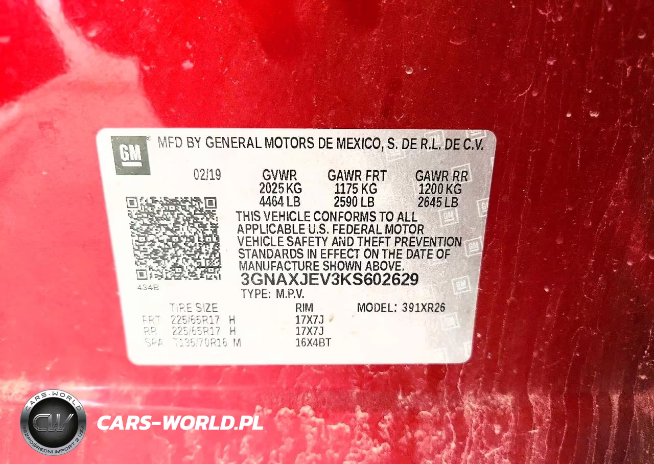 2019 Chevrolet Equinox Lt VIN:3GNAXJEV3KS602629 - 13