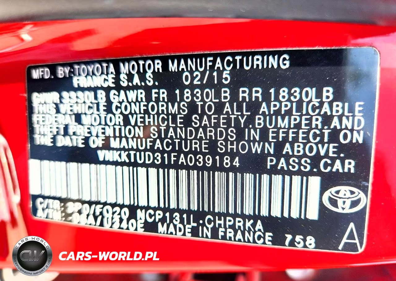 2015 Toyota Yaris 5-Door L VIN:VNKKTUD31FA039184 - 12