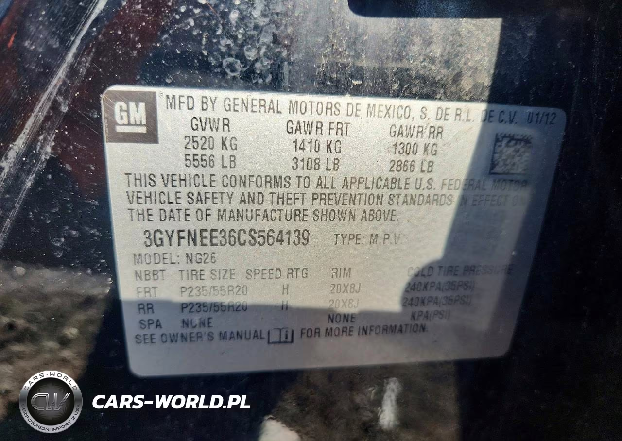 2012 Cadillac Srx Performance Collection VIN:3GYFNEE36CS564139 - 13