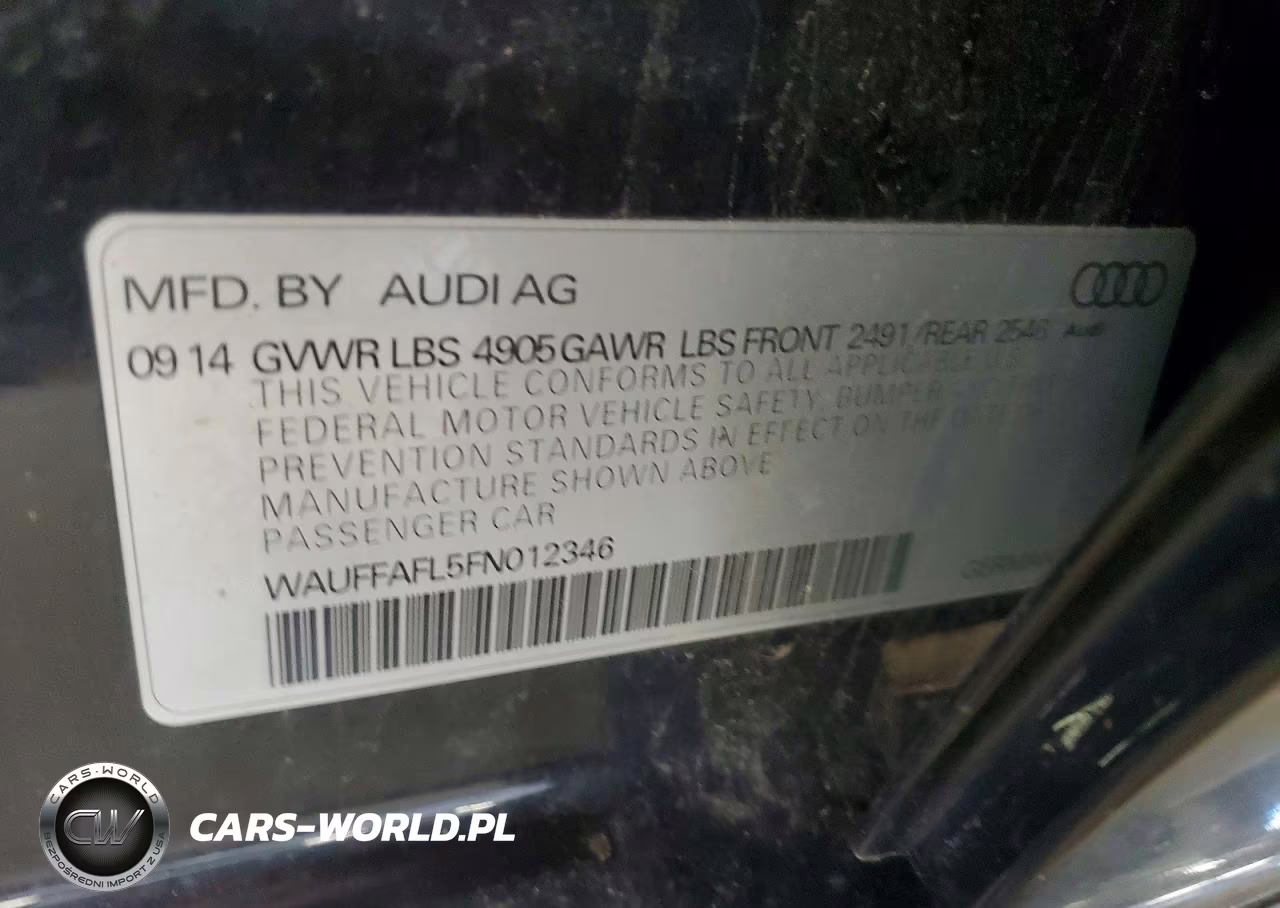 2015 Audi A4 Premium Plus VIN:WAUFFAFL5FN012346 - 12