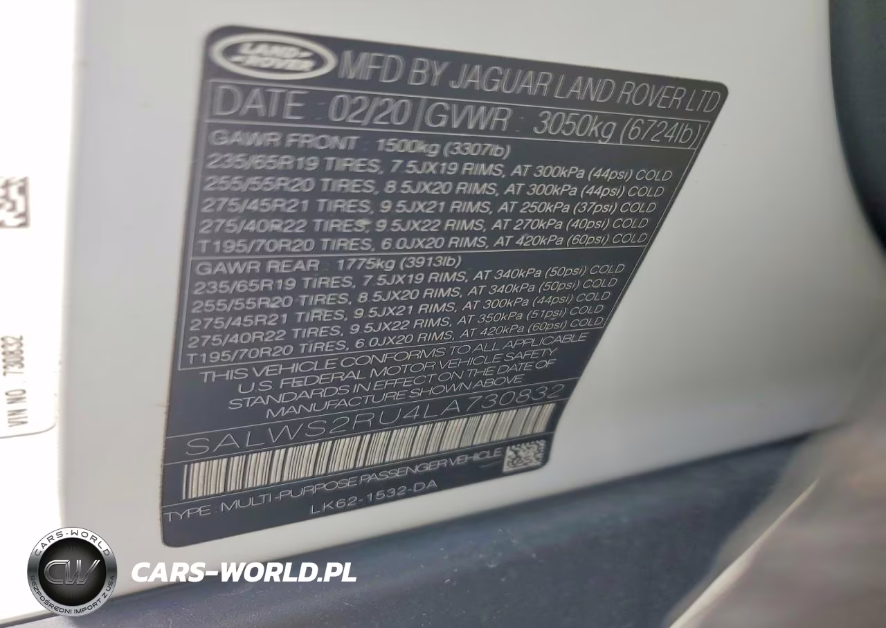 2020 Land Rover Range Rover Sport Hst VIN:SALWS2RU4LA730832 - 12