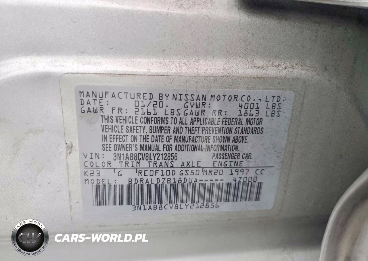 2020 Nissan Sentra Sv VIN:3N1AB8CV8LY212856 - 12