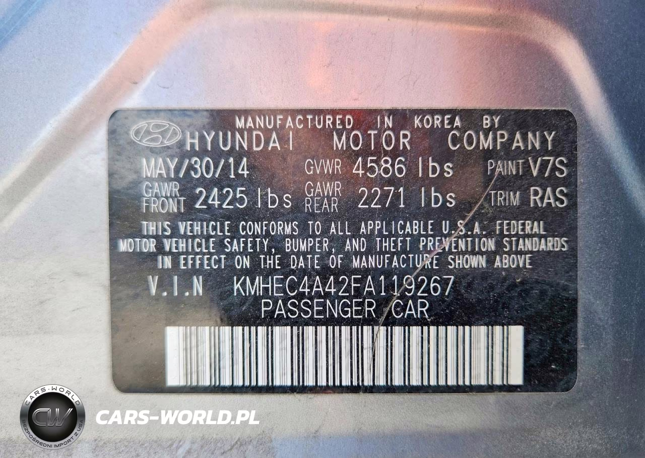 2015 Hyundai Sonata Hybrid Limited VIN:KMHEC4A42FA119267 - 12