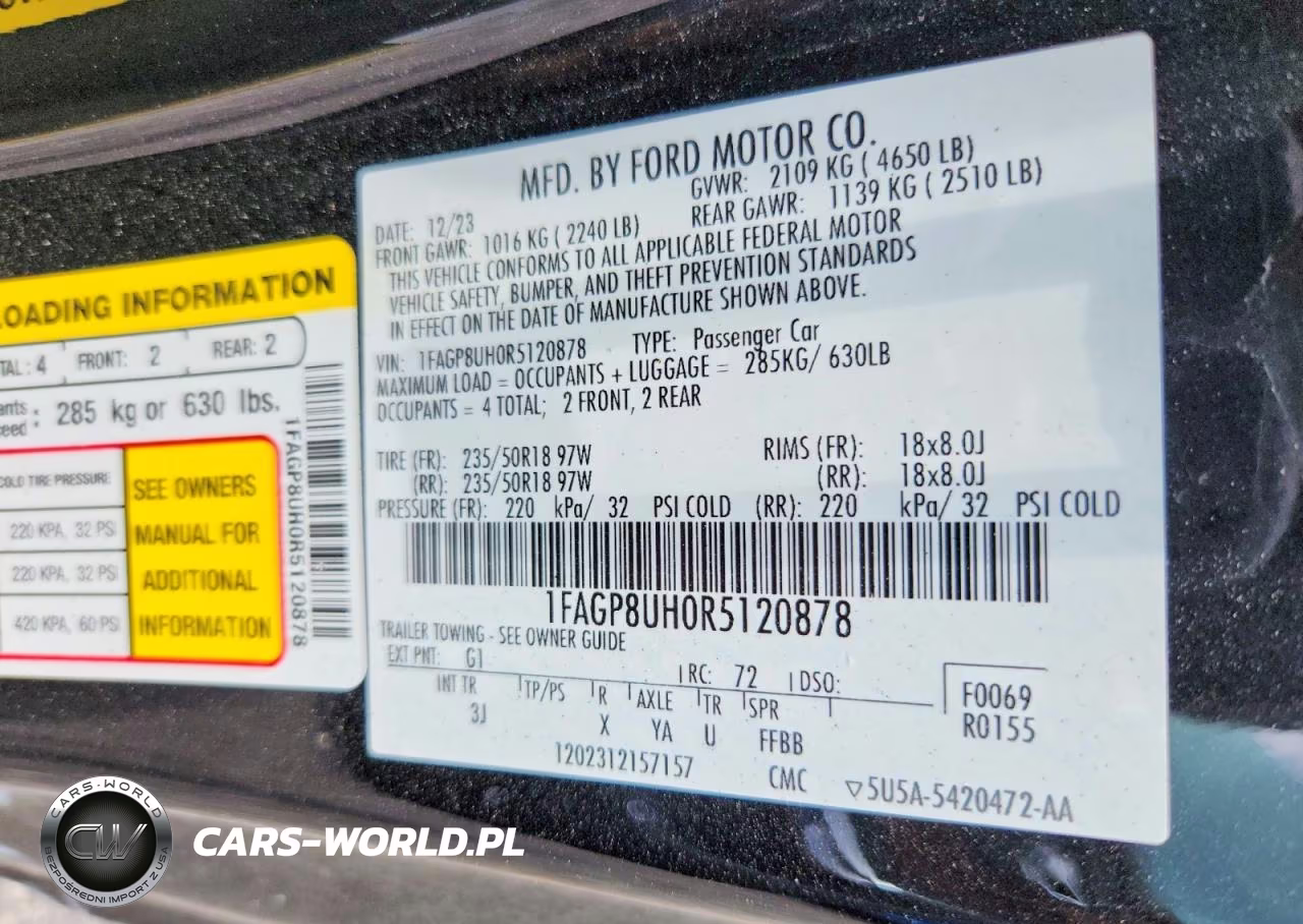 2024 Ford Mustang VIN:1FAGP8UH0R5120878 - 13