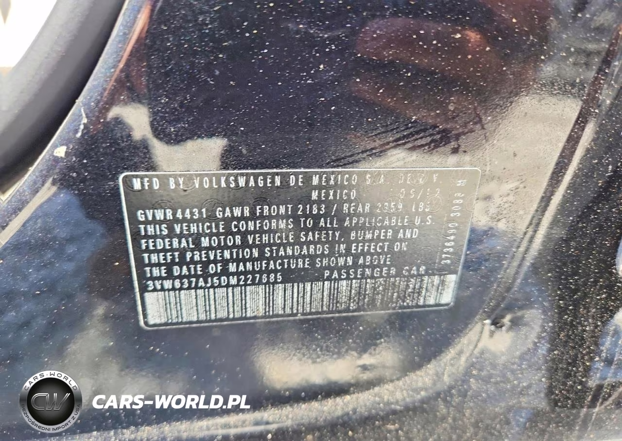 2013 Volkswagen Jetta Hybrid VIN:3VW637AJ5DM227685 - 12