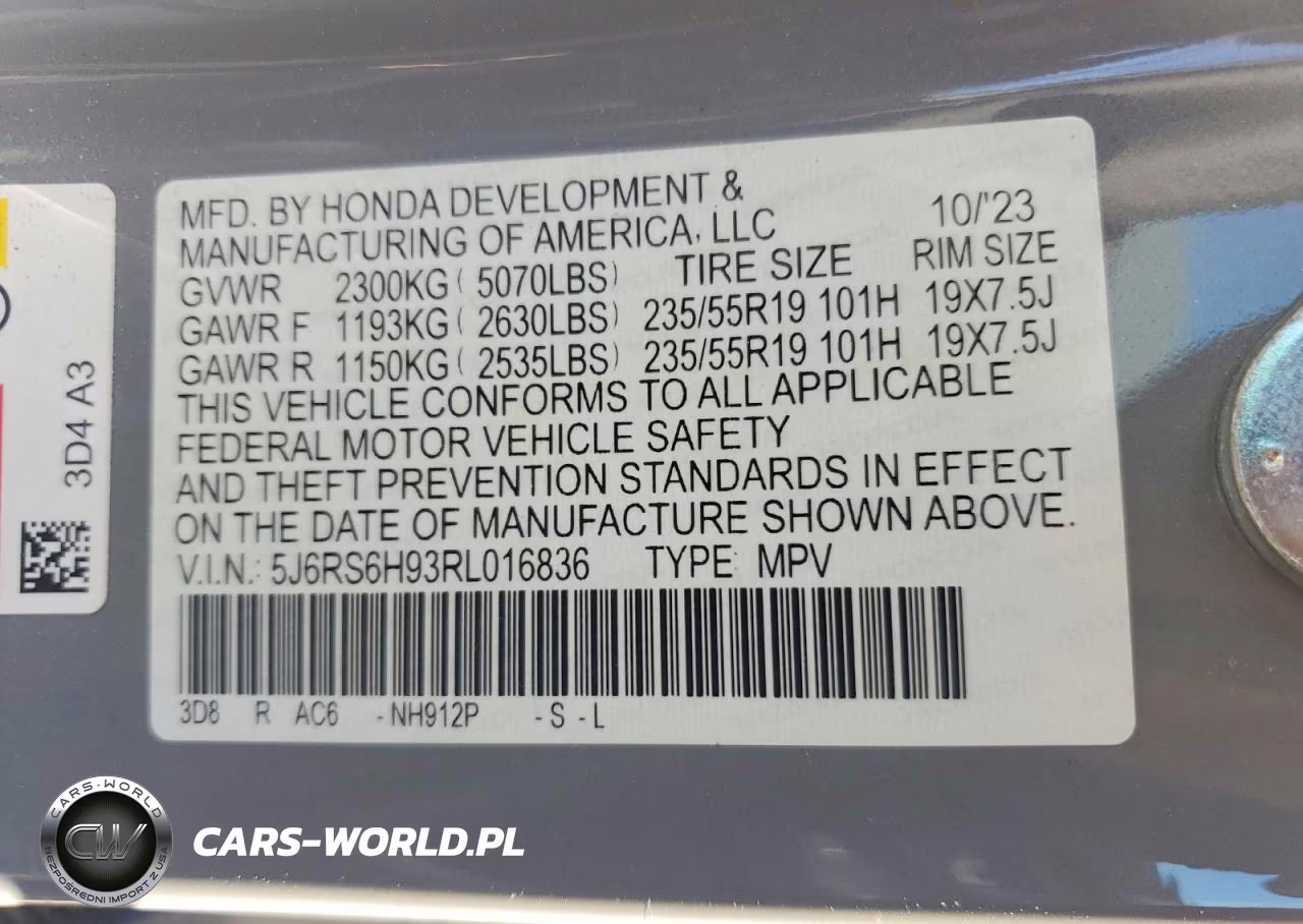 2024 Honda Cr-V Sport Touring VIN:5J6RS6H93RL016836 - 13