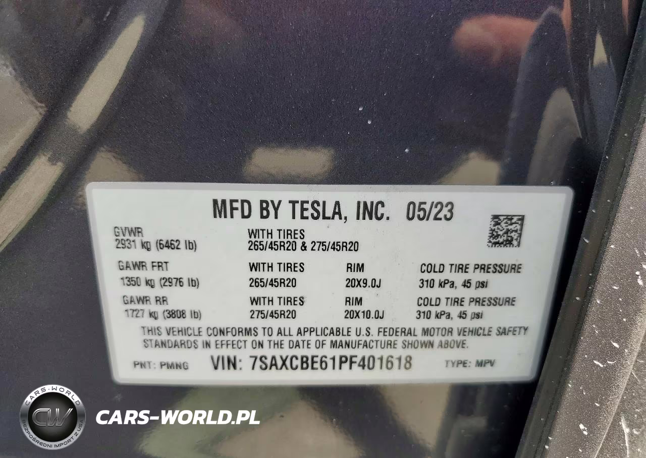 2023 Tesla Model X VIN:7SAXCBE61PF401618 - 13