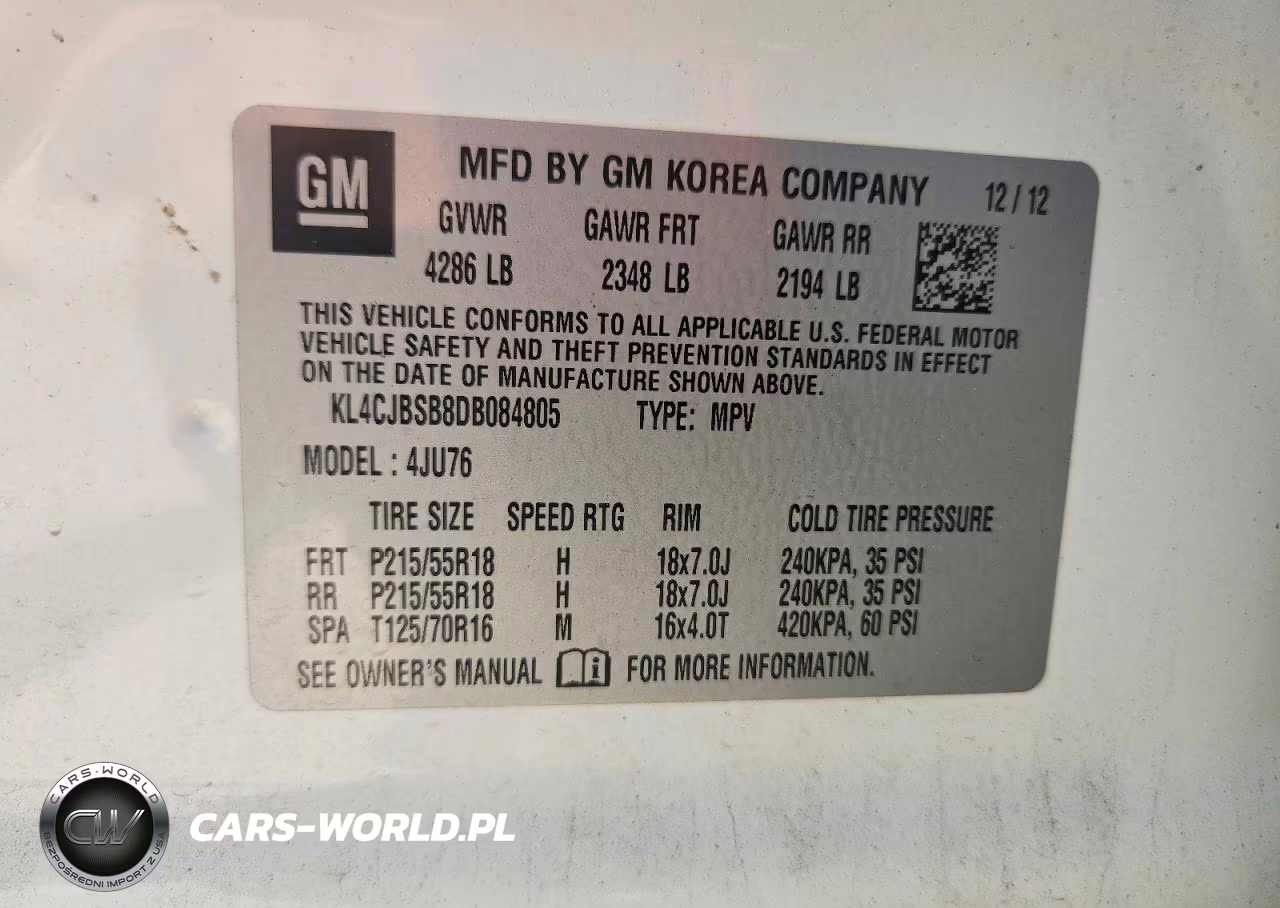 2013 Buick Encore Convenience VIN:KL4CJBSB8DB084805 - 13