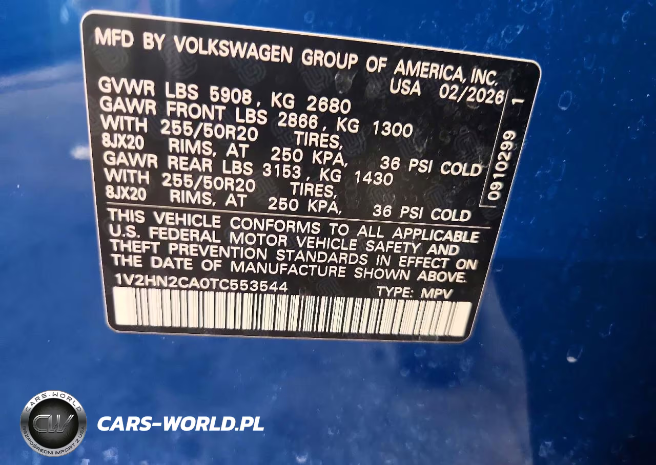 2026 Volkswagen Atlas Se W-Tech VIN:1V2HN2CA0TC553544 - 14