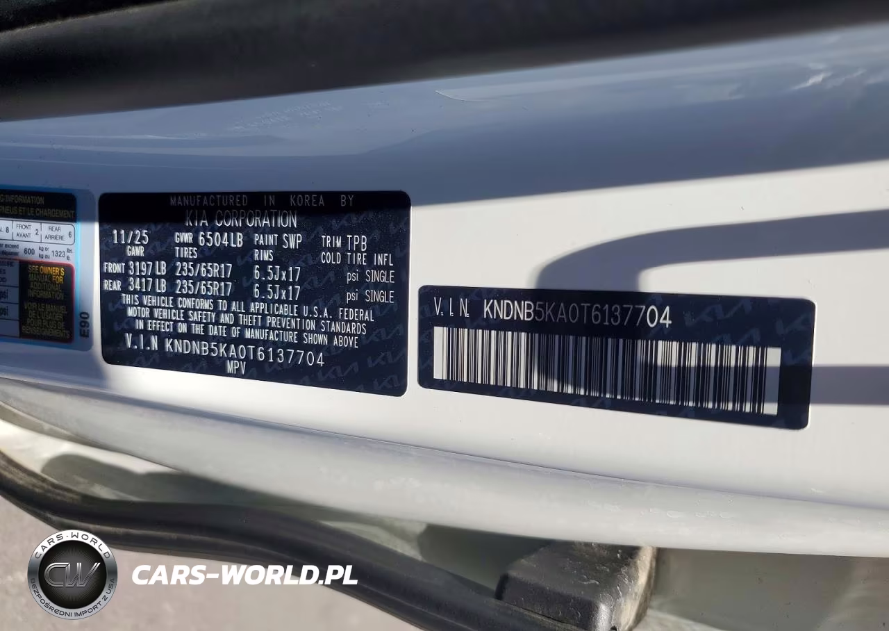 2026 Kia Carnival Lxs VIN:KNDNB5KA0T6137704 - 12
