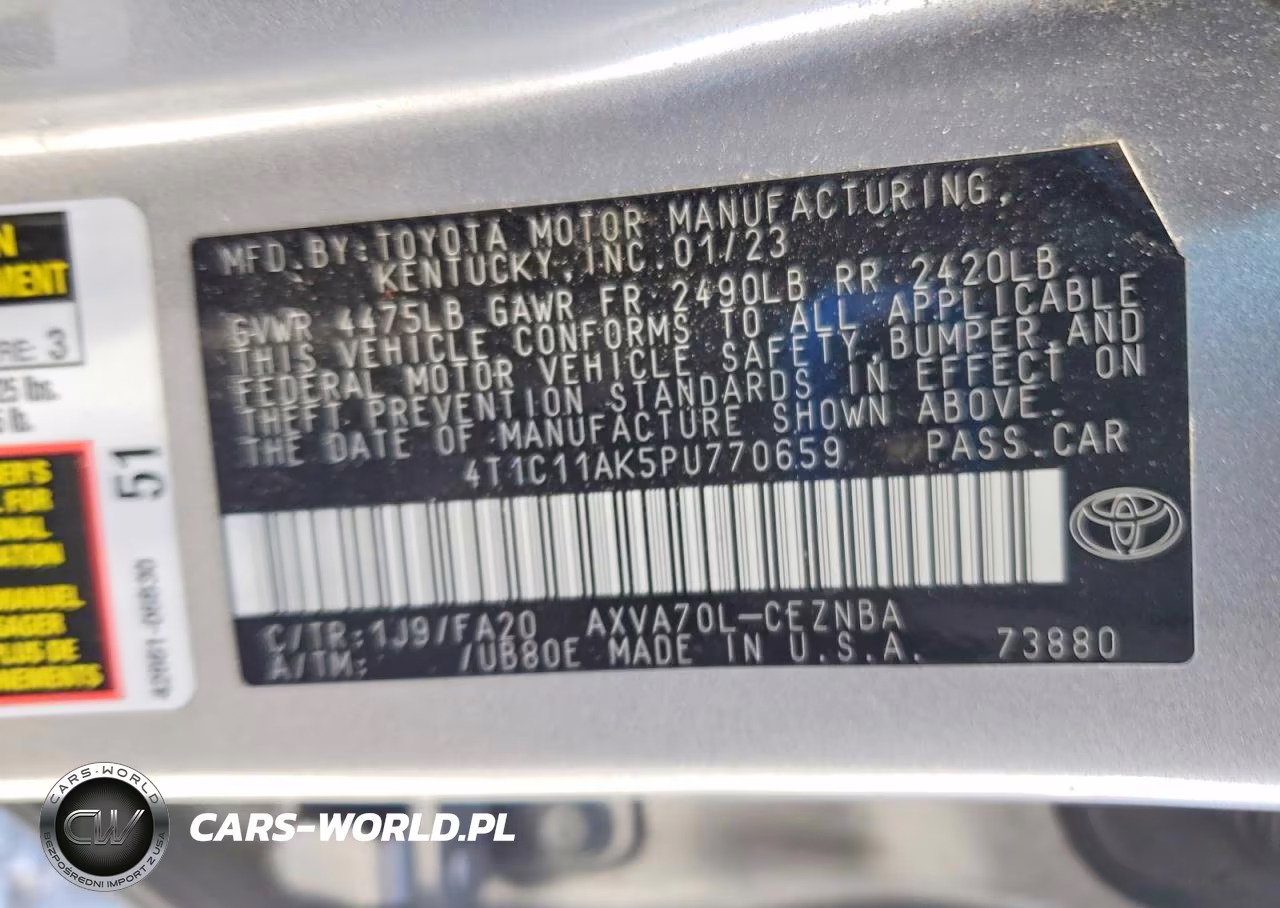 2023 Toyota Camry Le VIN:4T1C11AK5PU770659 - 13