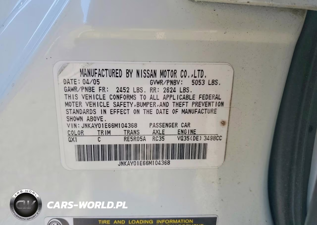2006 Infiniti M35 Base VIN:JNKAY01E66M104368 - 12