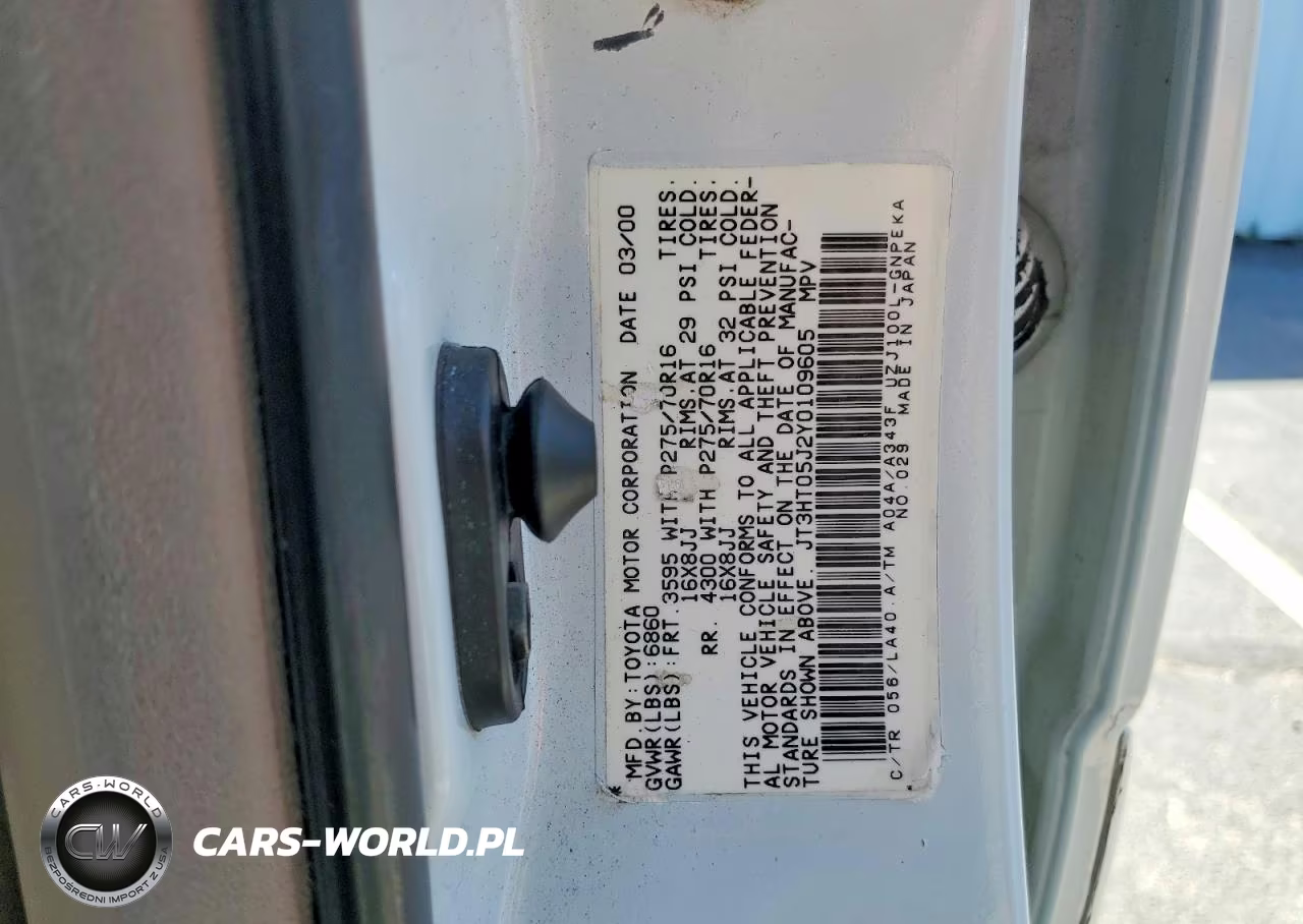 2000 Toyota Land Cruiser Base VIN:JT3HT05J2Y0109605 - 14