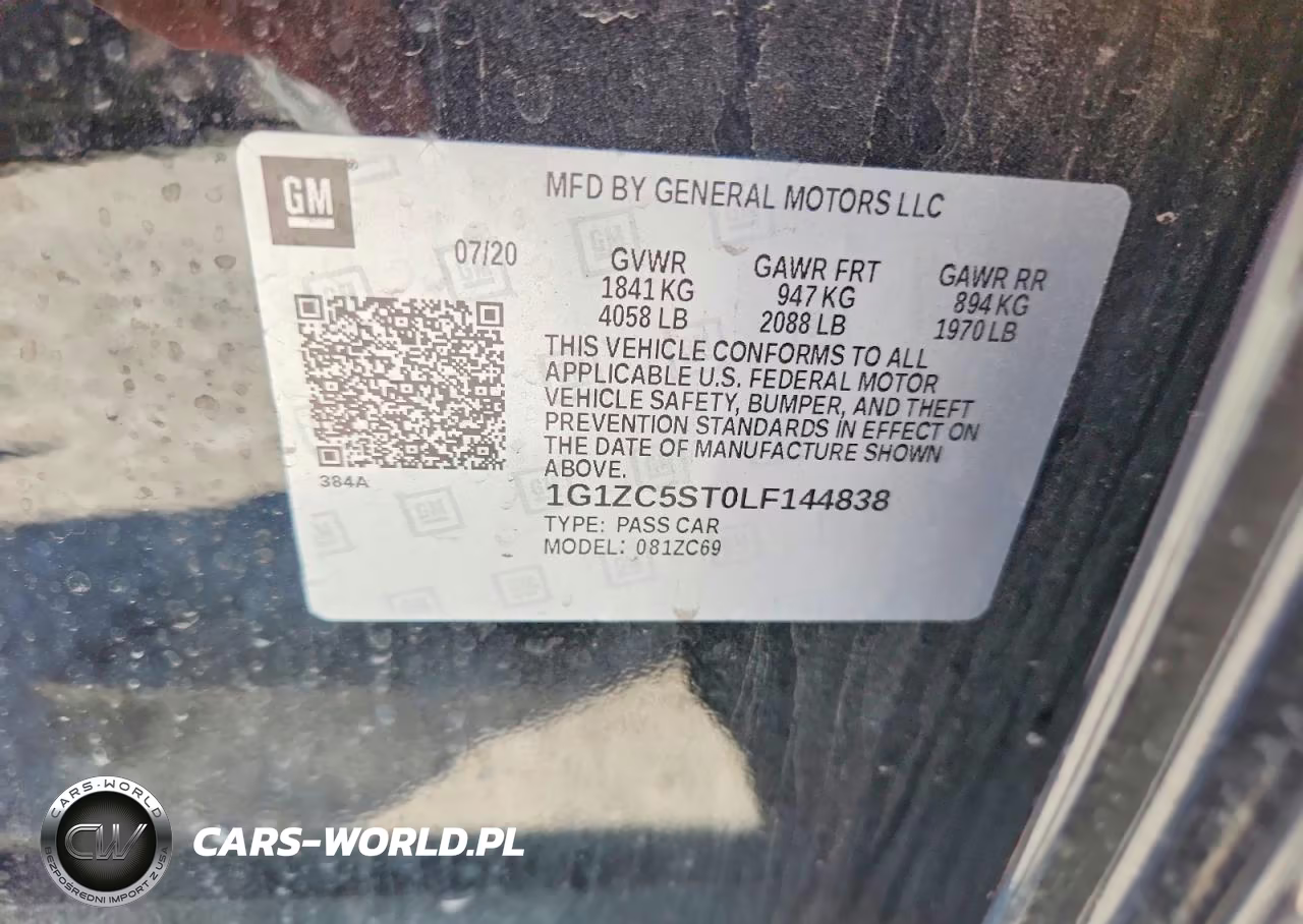 2020 Chevrolet Malibu Ls VIN:1G1ZC5ST0LF144838 - 12