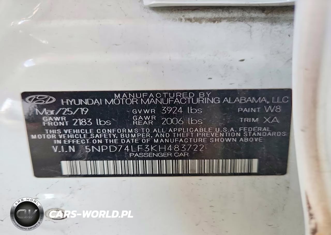 2019 Hyundai Elantra Se VIN:5NPD74LF3KH483722 - 12