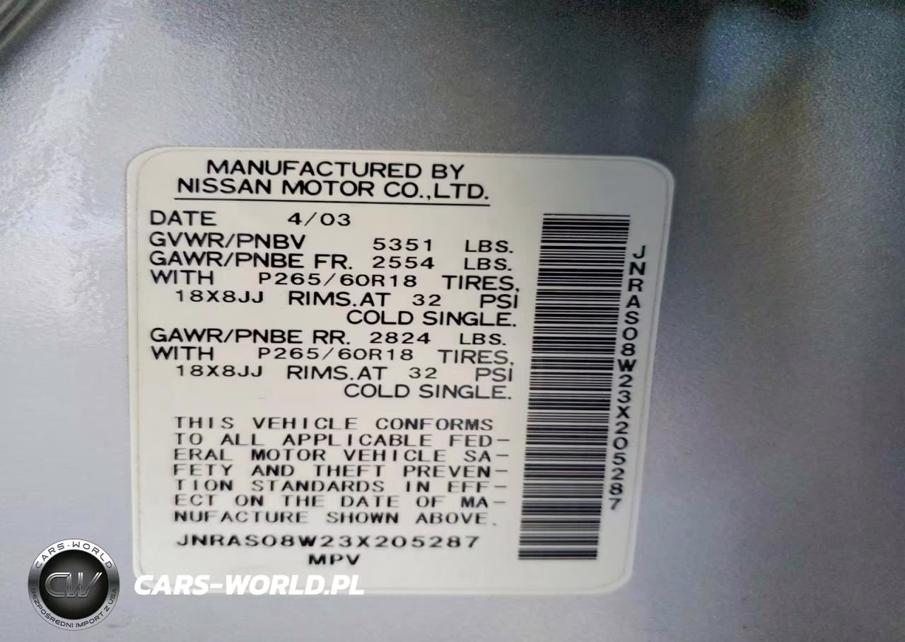 2003 Infiniti Fx35 Base VIN:JNRAS08W23X205287 - 12