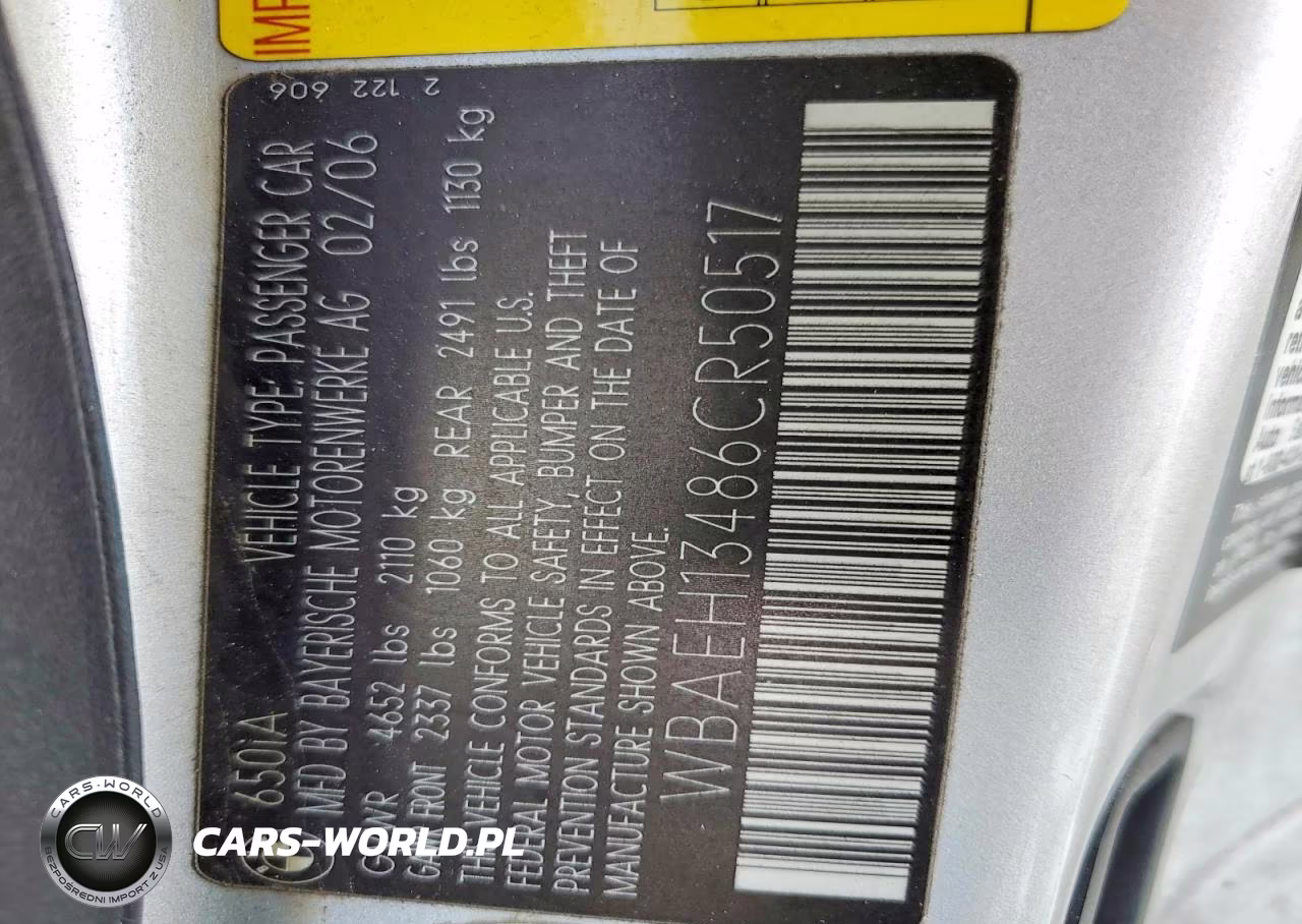 2006 BMW 650 I VIN:WBAEH13486CR50517 - 12