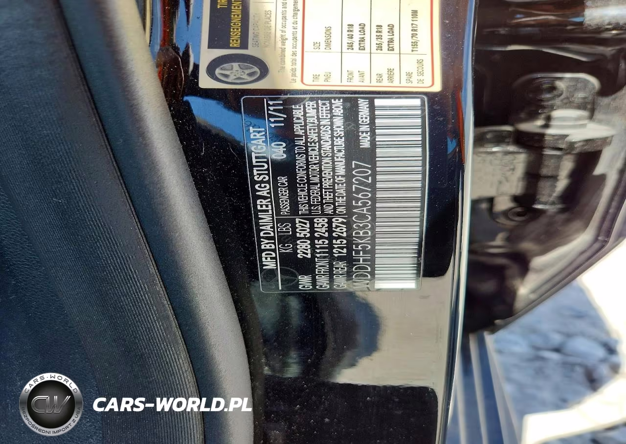 2012 Mercedes-Benz E VIN:WDDHF5KB3CA567207 - 12