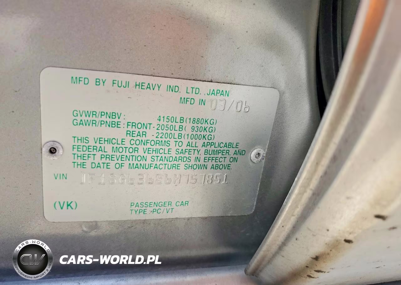 2006 Subaru Forester 2.5X VIN:JF1SG63686H757851 - 12