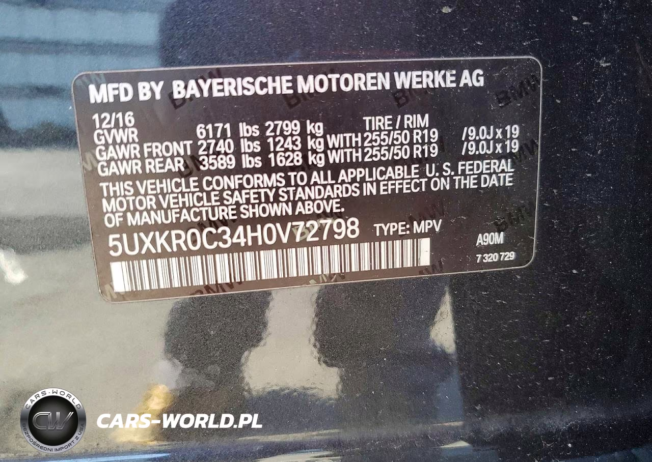 2017 BMW X5 xDrive35I VIN:5UXKR0C34H0V72798 - 13