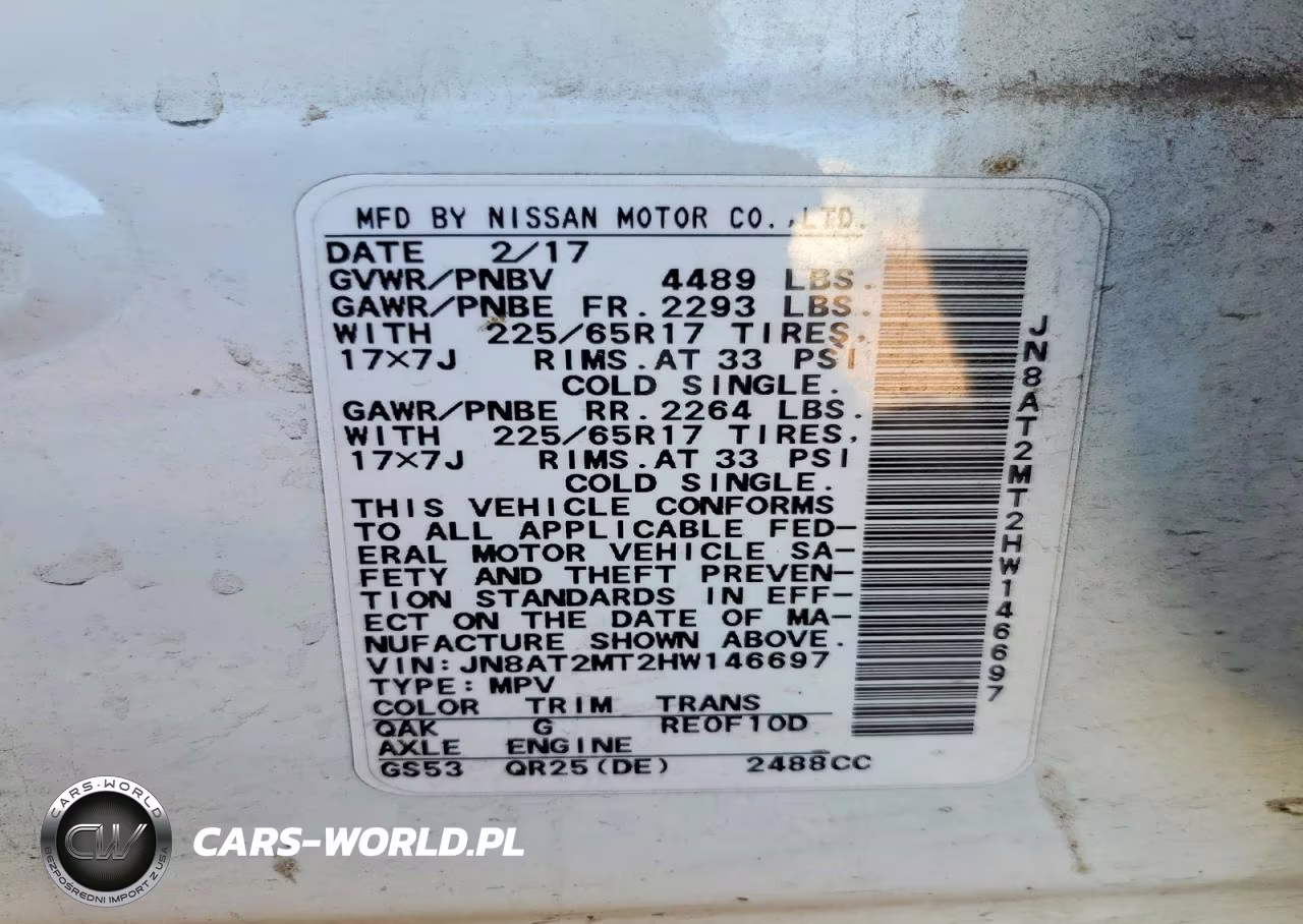 2017 Nissan Rogue S VIN:JN8AT2MT2HW146697 - 13