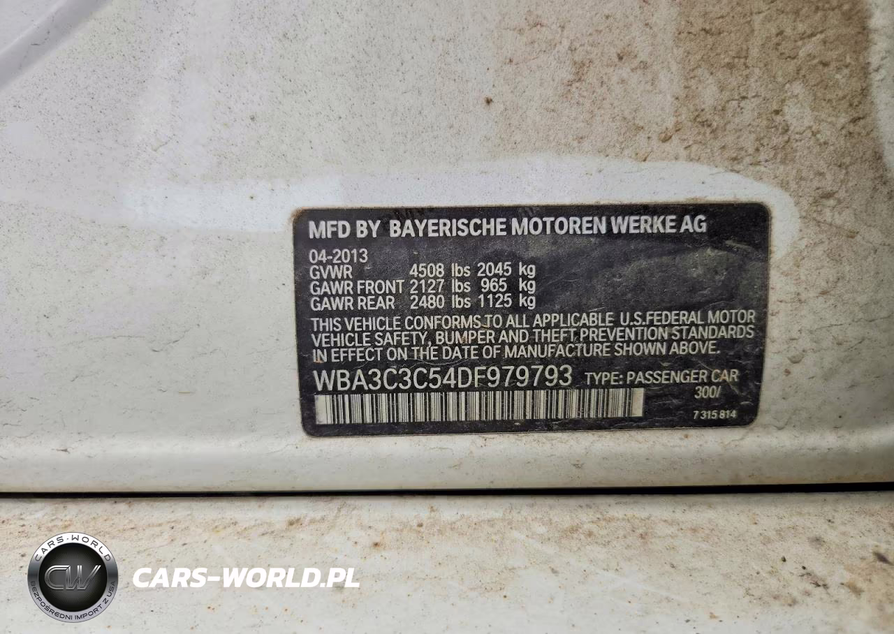 2013 BMW 320 I xDrive VIN:WBA3C3C54DF979793 - 12
