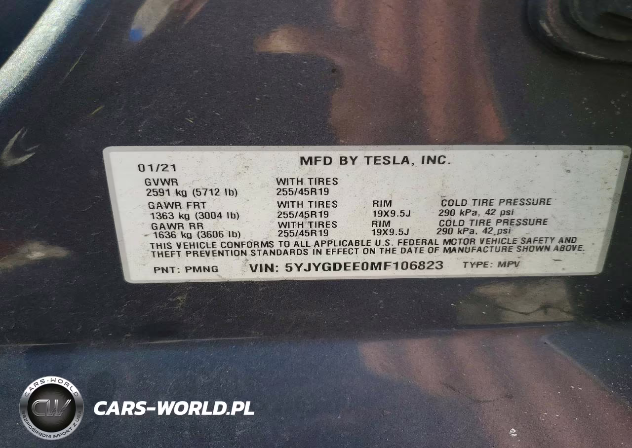 2021 Tesla Model Y VIN:5YJYGDEE0MF106823 - 12