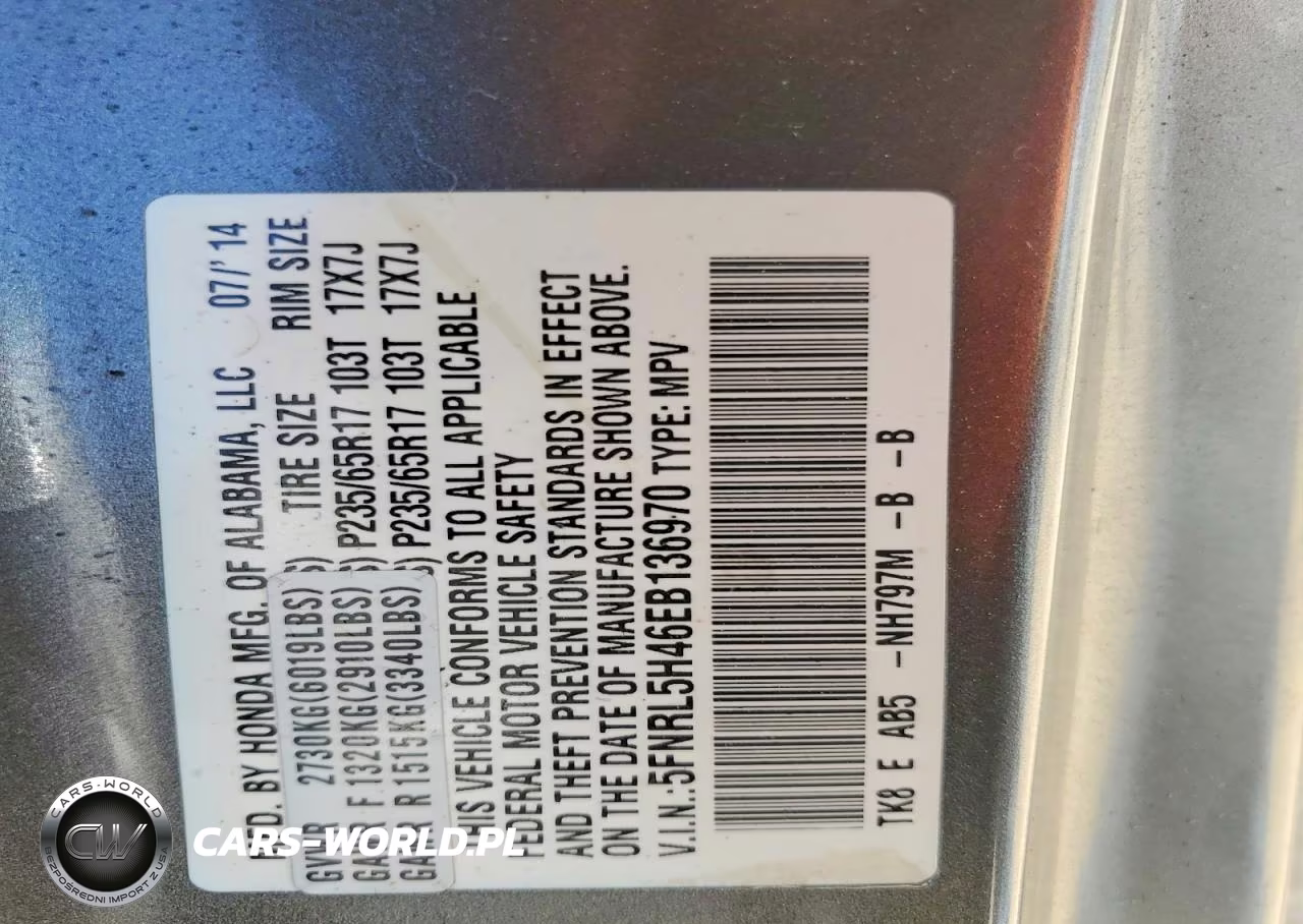 2014 Honda Odyssey Ex VIN:5FNRL5H46EB136970 - 14
