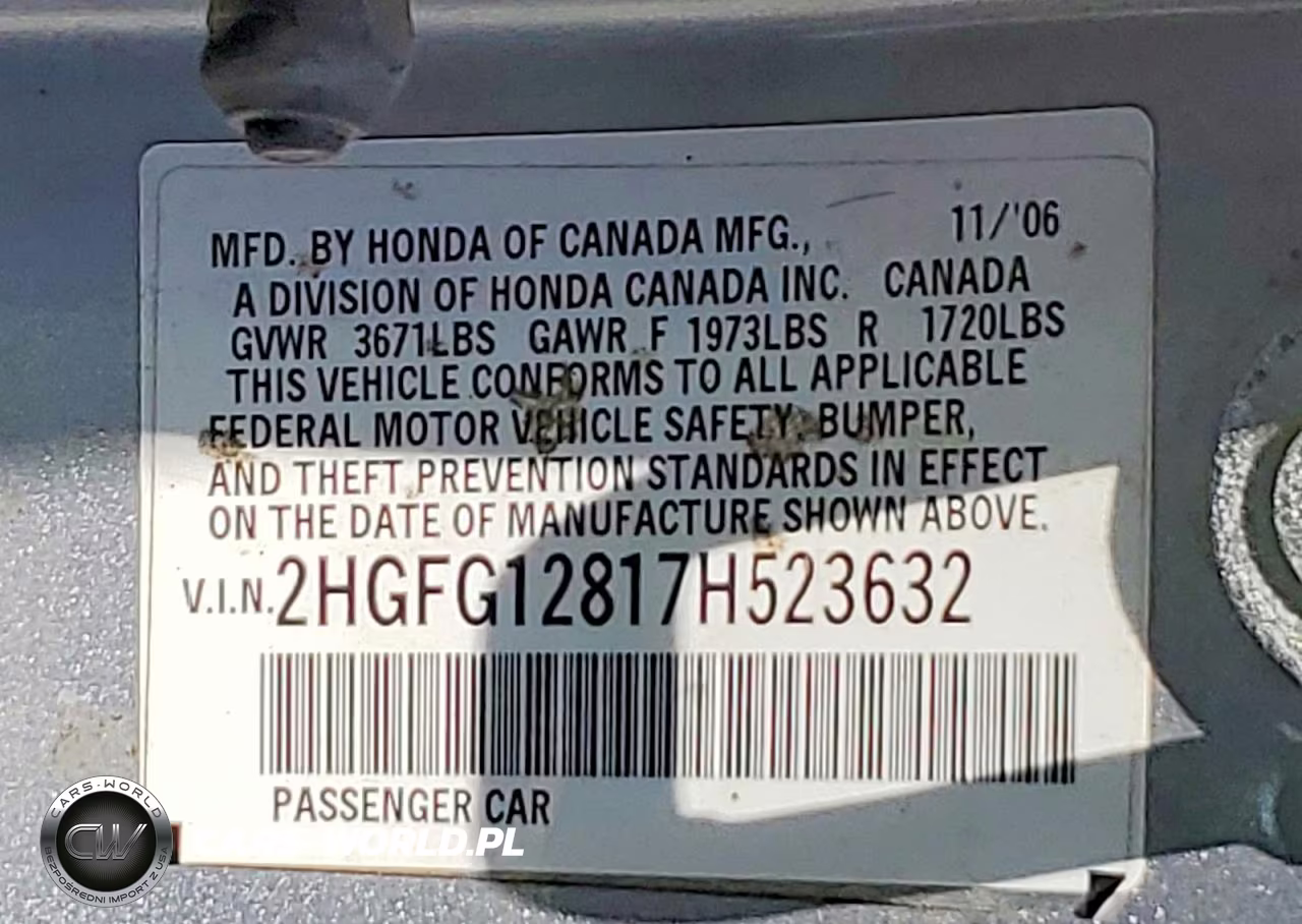 2007 Honda Civic Ex VIN:2HGFG12817H523632 - 12