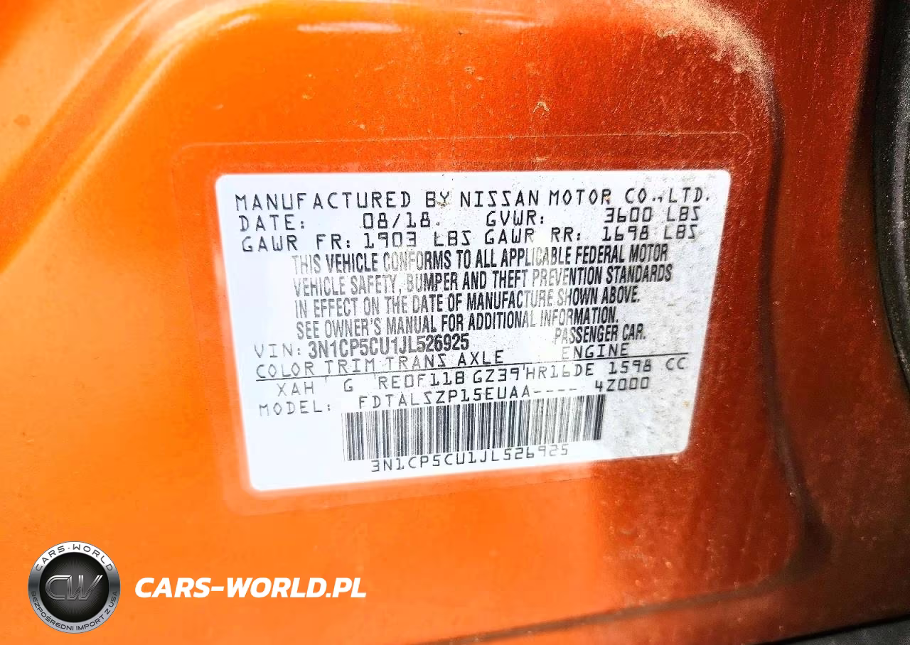 2018 Nissan Kicks VIN:3N1CP5CU1JL526925 - 13