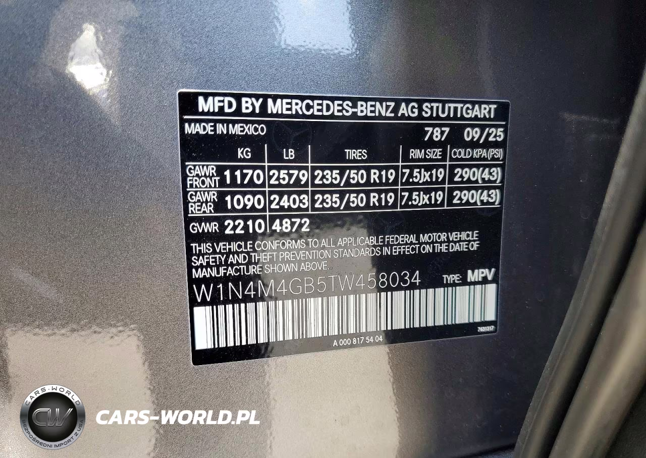2026 Mercedes-Benz Glb 250 VIN:W1N4M4GB5TW458034 - 14
