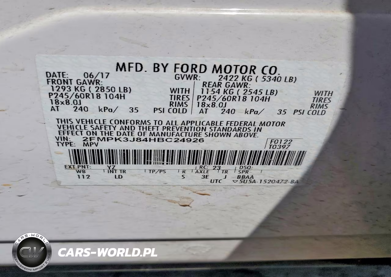 2017 Ford Edge Sel VIN:2FMPK3J84HBC24926 - 13