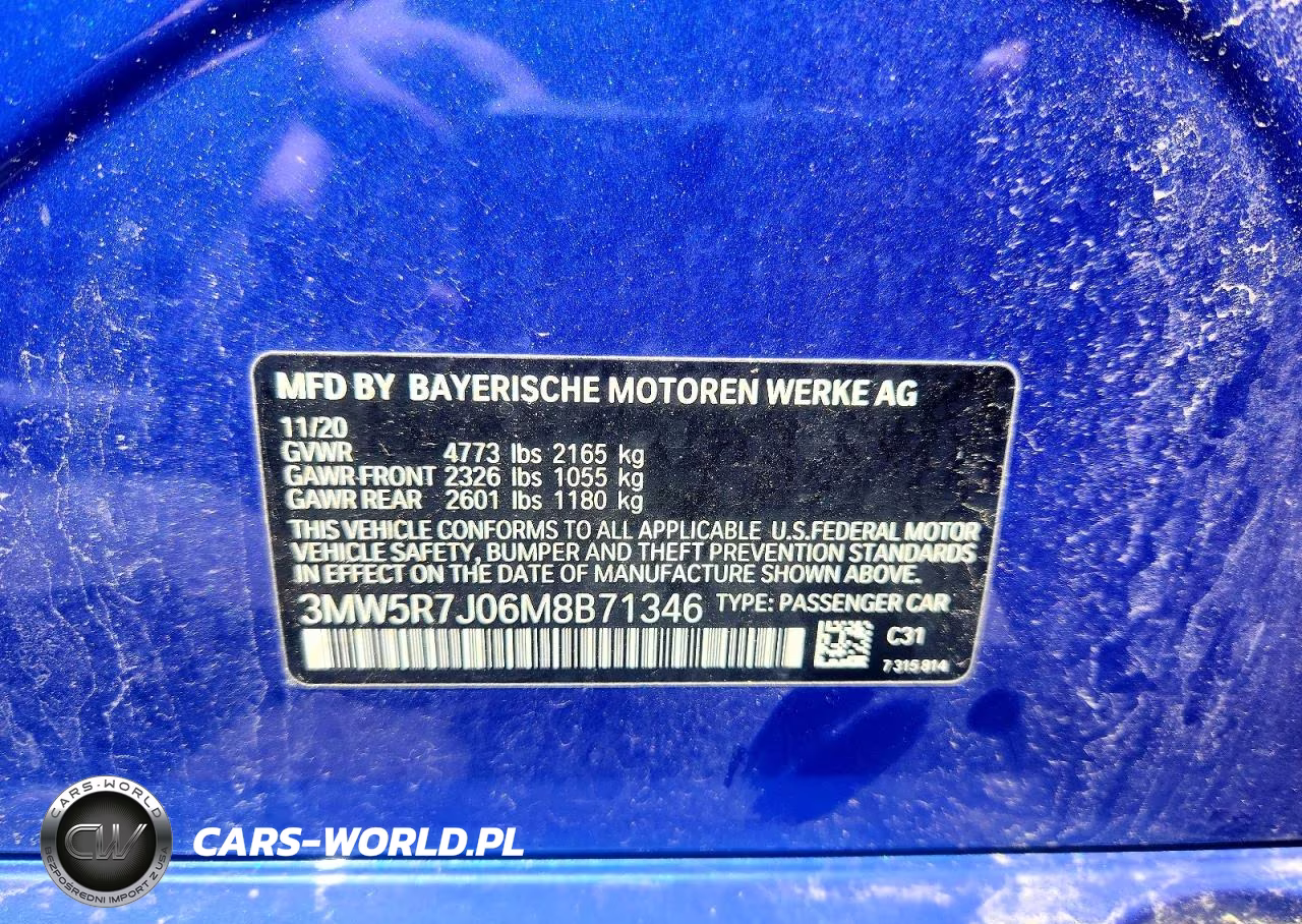 2021 BMW 330Xi VIN:3MW5R7J06M8B71346 - 12