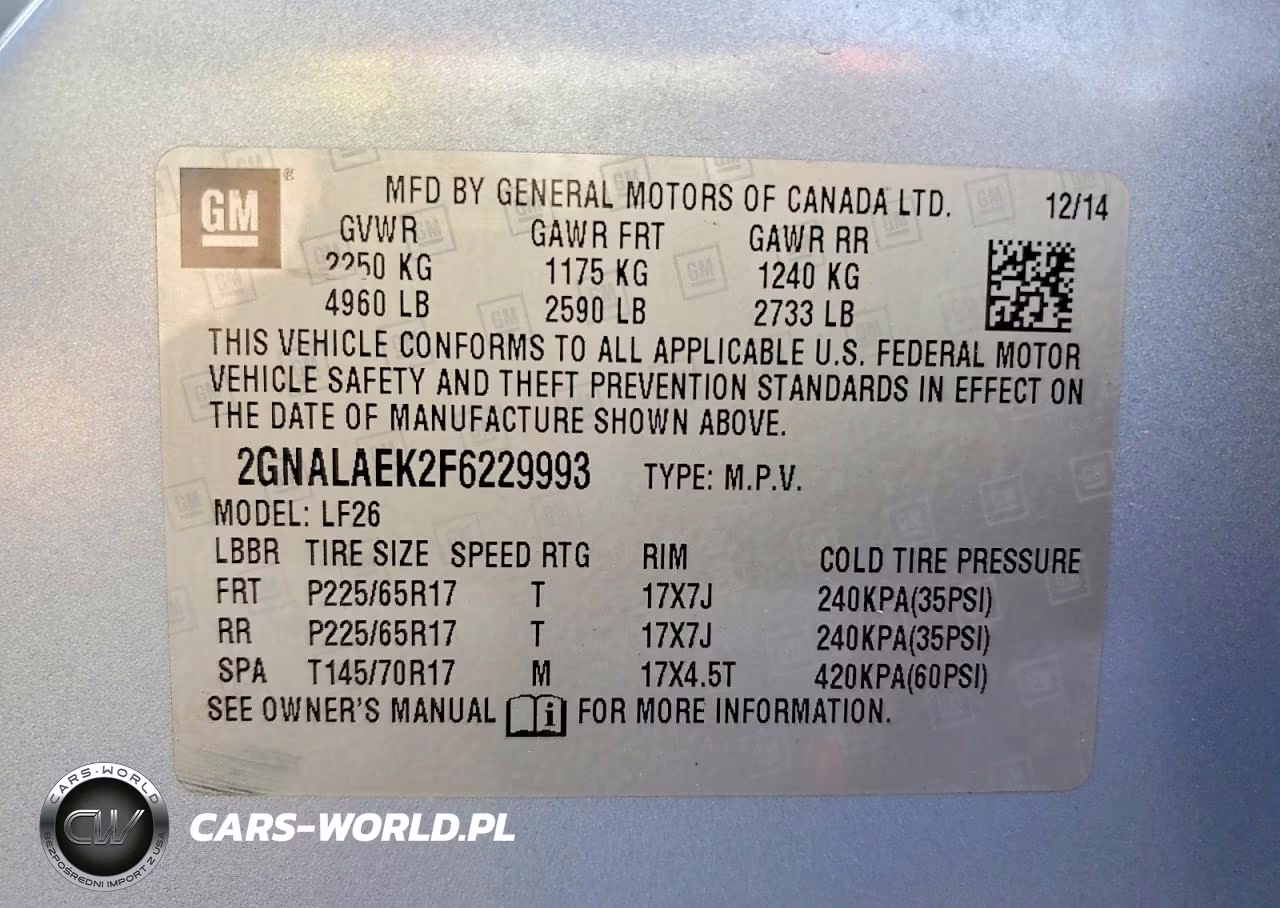 2015 Chevrolet Equinox Ls VIN:2GNALAEK2F6229993 - 13