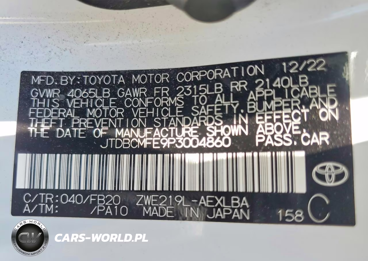 2023 Toyota Corolla Hybrid Le VIN:JTDBCMFE9P3004860 - 12