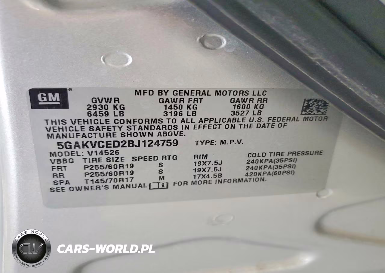 2011 Buick Enclave Cxl VIN:5GAKVCED2BJ124759 - 13