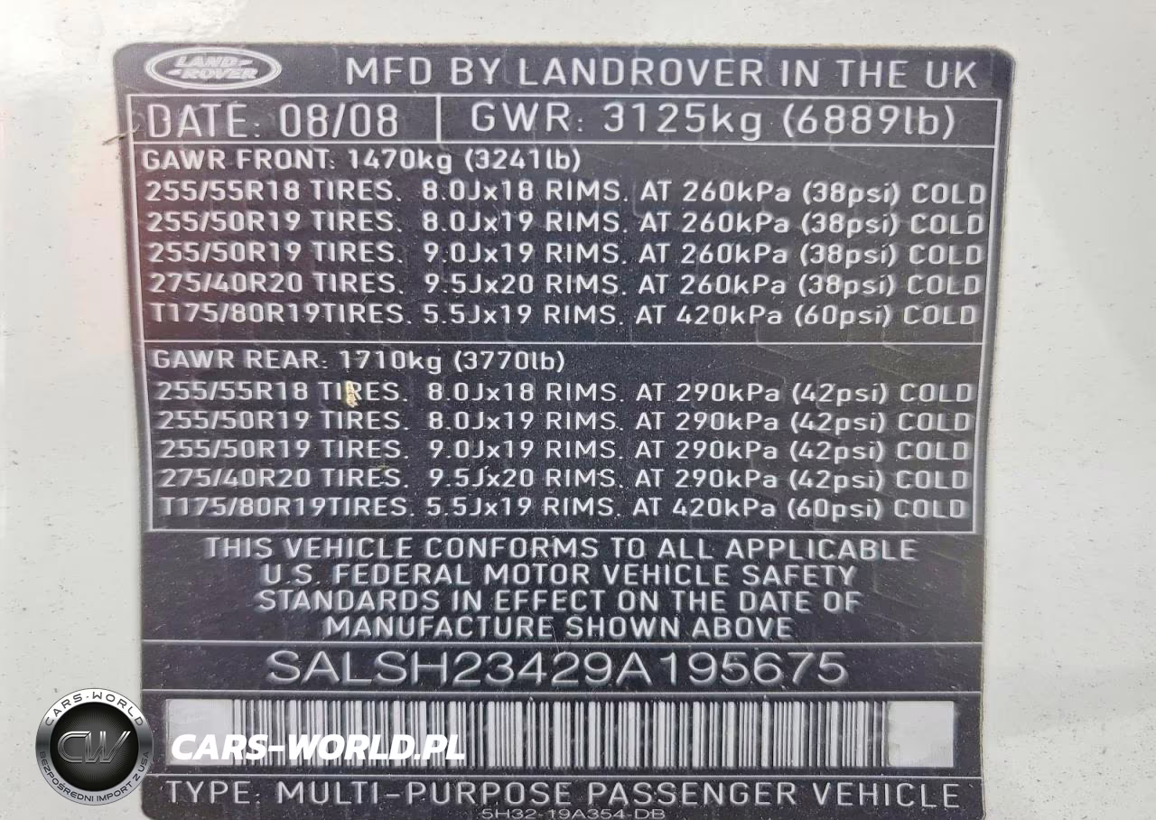 2009 Land Rover Range Rover Sport Supercharged VIN:SALSH23429A195675 - 13