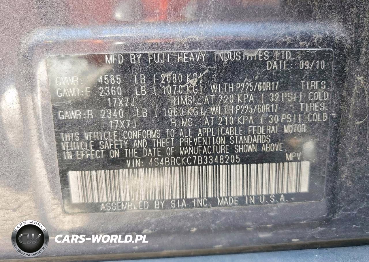 2011 Subaru Outback 2.5I Limited VIN:4S4BRCKC7B3348205 - 13